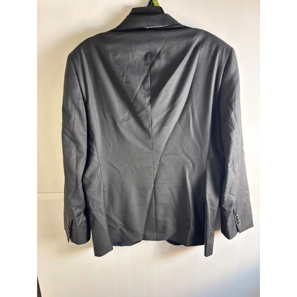 Cremieux Mens Blazer 42R Black Loro Piana Wool Two Button Canada NANTES-R CT